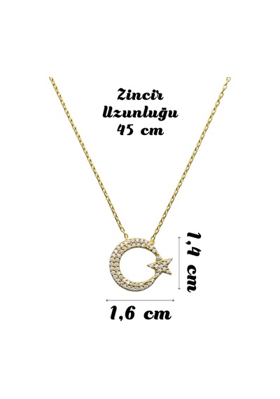 925 Ayar Gümüş Zirkon Taşlı Ay Yıldız Kadın Kolye Gold Silver Renk Seçenekli Hediyelik Takı Altın - 911681706 Altın 925 Ayar Gümüş Zirkon Taşlı Ay Yıldız Kadın Kolye Gold Silver Renk Seçenekli Hediyelik Takı Altın - 911681706 Altın
