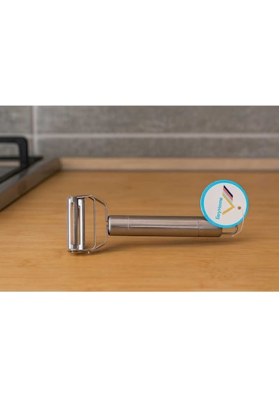 Ergonomik Paslanmaz Çelik Meyve Ve Sebze Soyacağı Metalik Metal