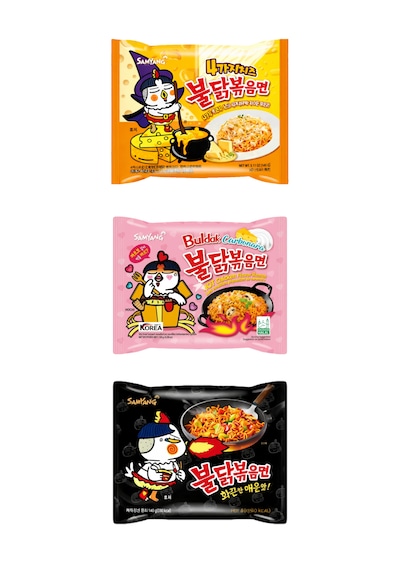Samyang Buldak Hot Chicken Flavor Ramen 3'lü Kombo Karışık Paket Helal