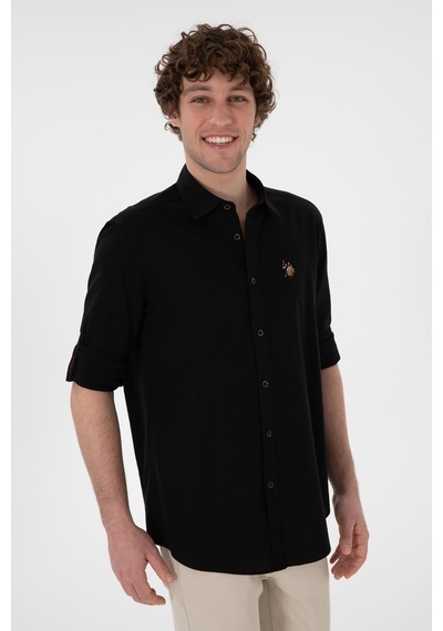 U.s. Polo Assn. Erkek Siyah Gömlek Basic 50297868-vr046 Siyah