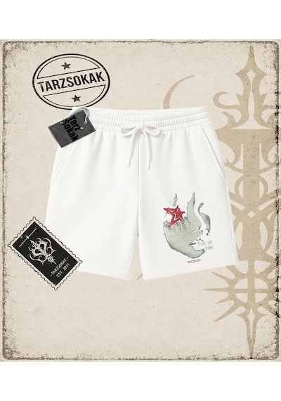Tarzsokak Gotik & Grunge Streetwear Away Your Unisex Şort Beyaz