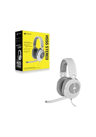 Corsair Hs55 Stereo Kablolu Beyaz Gaming Kulaklik