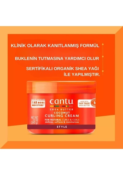 Cantu Hindistan Cevizli Bukle Belirginleştirici Saç Kremi 340 G