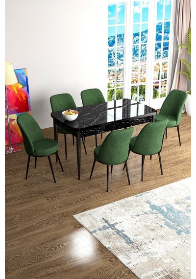 Canisa Han Serisi 70x114 Açılabilir Mdf Mutfak Masası Takımı Siyah Mermer Desen Masa 6 Haki Yeşil Sandalye Masa Siyah Mermer Sandalyeler Haki Yeşili Canisa Han Serisi 70x114 Açılabilir Mdf Mutfak Masası Takımı Siyah Mermer Desen Masa 6 Haki Yeşil Sandalye Masa Siyah Mermer Sandalyeler Haki Yeşili