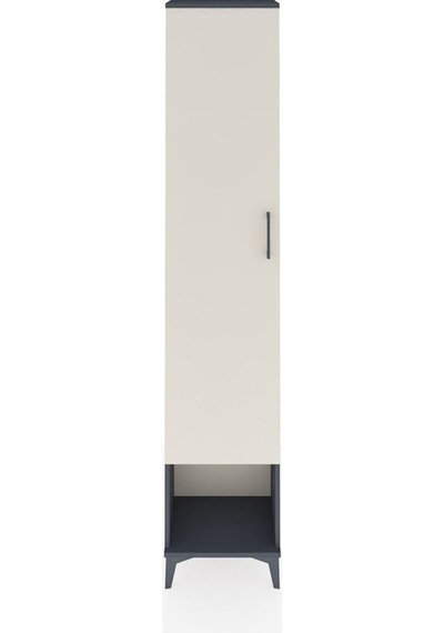 Arges Dolap 2 Raflı Tek Kapaklı Tek Askılı 44x30x221 Antrasit-aytaşı Antrasit