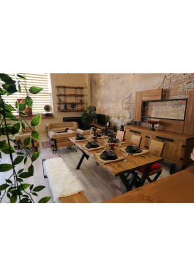 Ntconcept Masif Ağaç Kitaplık-Vitrin (355350983)