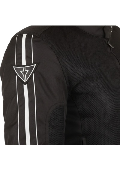 Venom Motosiklet Montu Yazlık Kadın Jessy Fileli Black Motorcu Mont