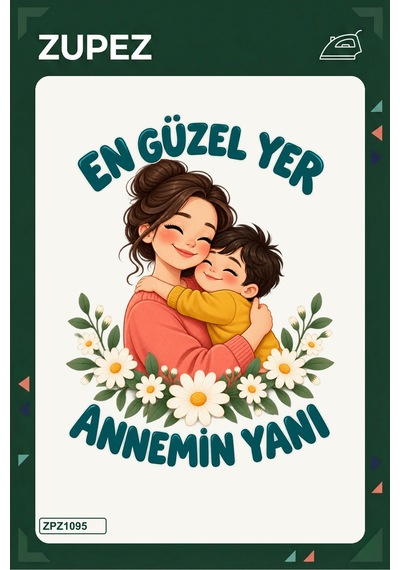 En Güzel Yer Annem 19x25 Cm Ütüyle Uygulanan Baskı Zpz1095 - 928156859