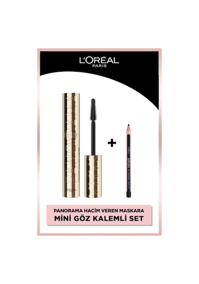 L'Oréal Paris Panorama Hacim Veren Maskara Siyah & Paradise Le Khol Mini Göz Kalemi Makyaj Seti pktlshprdsmnprds-9321 0