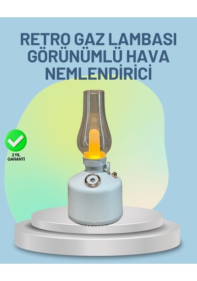 Renkli Led Işıklı Retro Gaz Lambası Aroma Terapi Mist Maker Mh-hs1145-7442