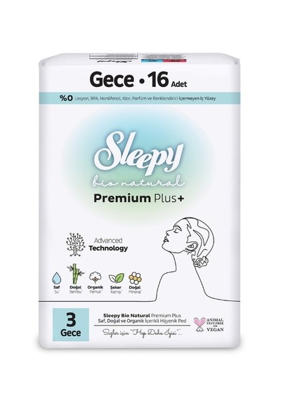 Sleepy Bio Süper Eco Gece Hijyenik Ped 16'lı