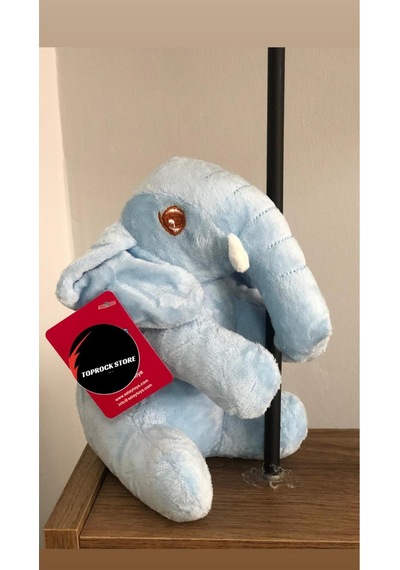 Sevimli Fil Peluş Oyuncak Uyku Arkadaşı Hediyelik Paluş 20 Cm Mavi