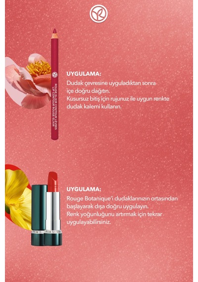 Yves Rocher Saten Dudak Duo Makyaj Seti-dudak Kalemi-kırmızı & Saten Ruj Açık Kırmızı