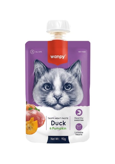 Wanpy 4 Çeşit Karma Kedi Et Ezmesi 90 Gr. X 12 Adet