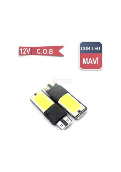 Carub Ampul 12v T-10 C.o.b Canbus Mavi