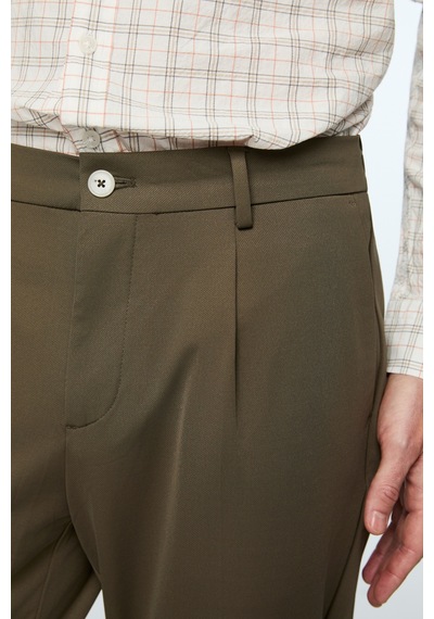 Morven Erkek Yeşil Rayon Trend Düz Slim Fit Pantolon 26ms003027700 Yeşil
