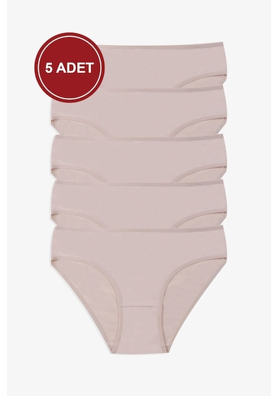 Kadın 5'li Likralı Külot Ko1005ktl Ten