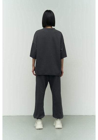 Mai Collection Mai Studios Co. Lion Antrasit Oversize T-shirt Yırtıklı Eşofman Takım Antrasit Mai Collection Mai Studios Co. Lion Antrasit Oversize T-shirt Yırtıklı Eşofman Takım Antrasit