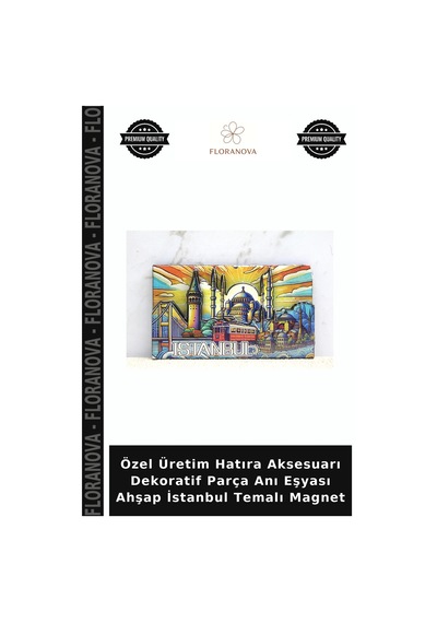 Özel Üretim Hatıra Aksesuarı Dekoratif Parça Anı Eşyası Ahşap İstanbul Temalı Magnet Çok Renkli
