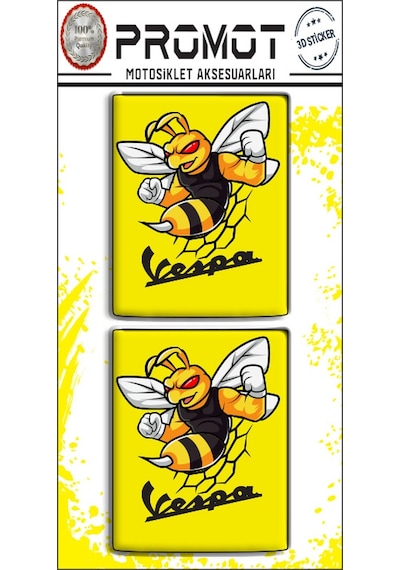 Stıcker Seti Vespa 3d Damla Logo 2 Li 4 Nötr