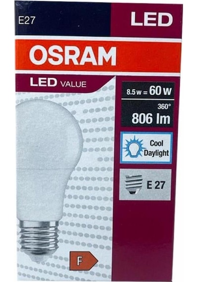 Osram Led Ampül Value Cla60 8,5w E27 Beyaz