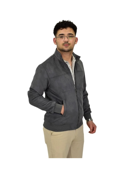 Erkek Mevsimlik Süet Spor Mont 8051 Bgl-st04373 Füme