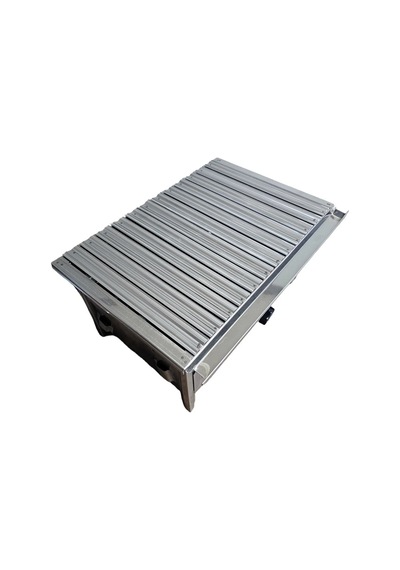 Esk Erçelik Lavtaşlı Tüplü Mangal Çift Brülor 55x35 Gri
