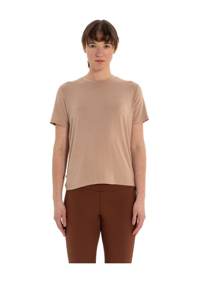 Inguz Sırt Bağlamalı Modal Yoga T-shirt Bej