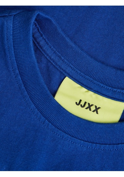 Jjxx Jack Jones Bayan Bisiklet Yaka Baskılı Kadın Tişört 12200326 Mavi