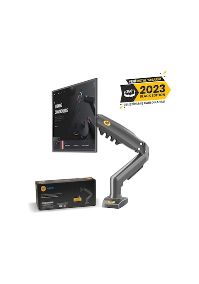 Northbayou F80 17-30 Lcd/led Monitör Tutucu Kol 2-9 Kg Amortisörlü Vesa 75x75 , 100x100 Monitör Standı