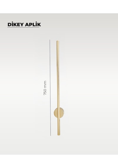 12w Gold Dikey Aplik - Gün Işığı Gold