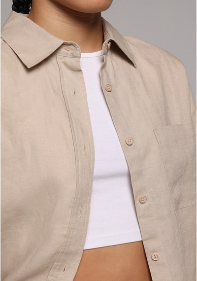 Colin's Colins Boyfriend Fit Shirt Neck Düz Kadın Bej Uzun Kol Gömlek Cl1078739 Q1.v2 Beı Bej Colin's Colins Boyfriend Fit Shirt Neck Düz Kadın Bej Uzun Kol Gömlek Cl1078739 Q1.v2 Beı Bej