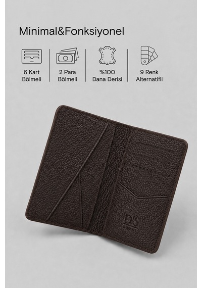 D'S Damat Ds Damat Kahverengi %100 Hakiki Deri Kartlık Cüzdan 6hc59ortkc001 201