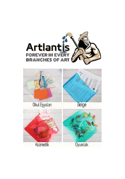 A3 Çıtçıtlı Dosya 10 Adet 47 x 33.5 CM Kırmızı