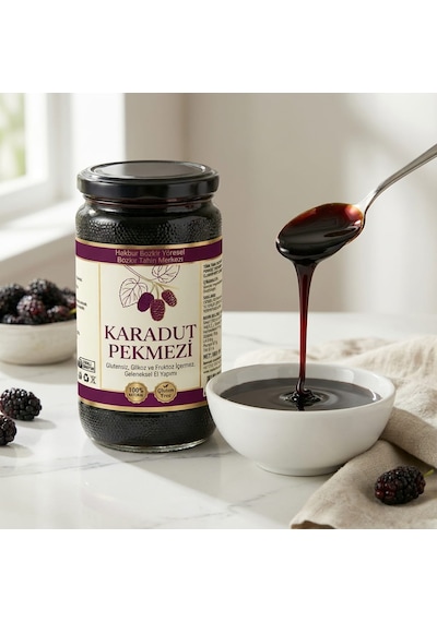 Bozkır Tahin Merkezi Doğal & Katkısız Karadut Köy Pekmezi 800 G