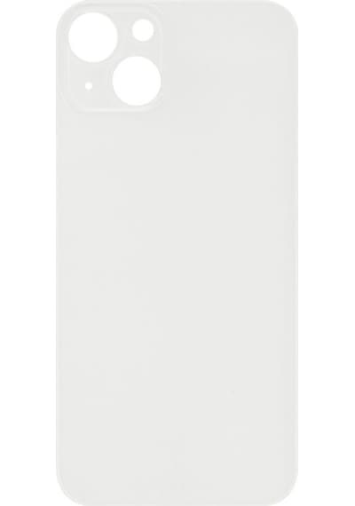 Apple Uyumlu iPhone 13 Logolu Arka Pil Batarya Kapağı - Lens Hariç Beyaz