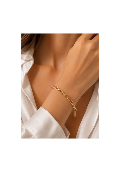 Kadın Gold Kalın Zincir Bileklik Modern Ayarlanabilir Şık Tasarım Altın - 892996539 Altın