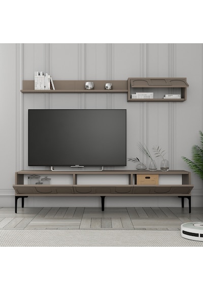 Variant Lyon Duvar Raflı Tv Ünitesi - Atlas / Siyah