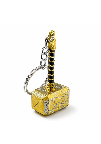 Metal Çekiç Anahtarlık Şık Tasarım Dayanıklı Anahtar Süsü 8x3.5 Cm Altın