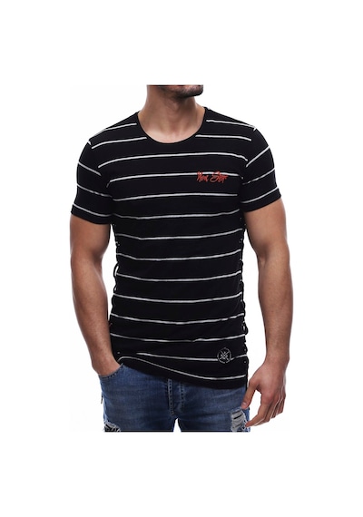 Madmext Yandan Bağcıklı Siyah Tişört 2567