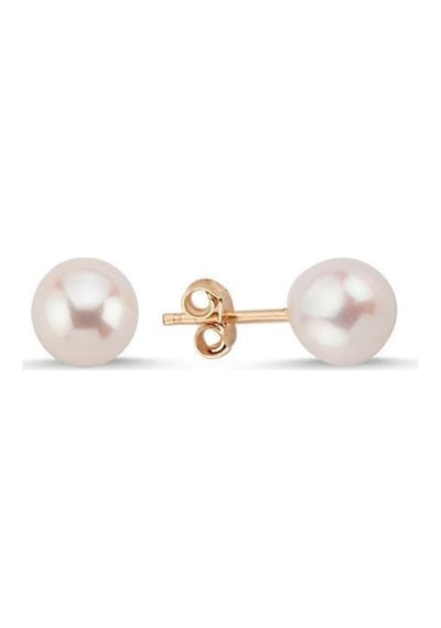 6,5 Mm Doğal İnci Top Küpe Rose Rose