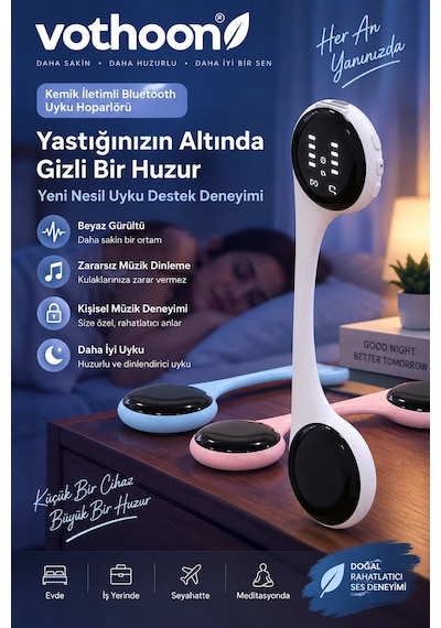 Taşınabilir Rahatlatıcı Uyku Ve Doğa Sesleri Cihazı Yağmur, Dalga, Ninni Ve Doğal Sesler Pembe Diğer