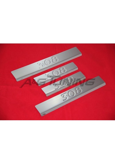 Peugeot 308 Krom Kapı Eşiği 4Prç 2007-2013 Paslanmaz Çelik N11.3664
