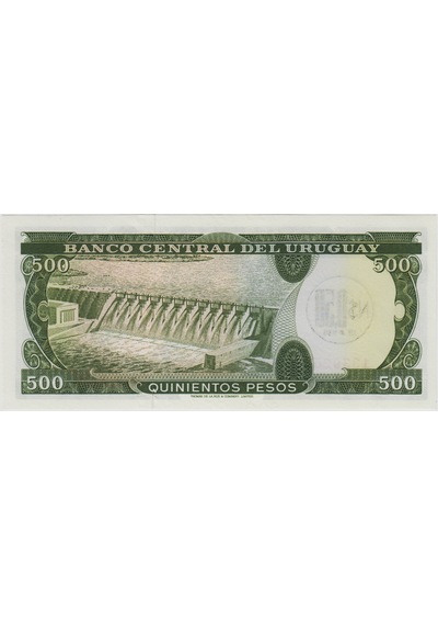 Uruguay 500 Peso 1967 Üstüne 0,50 Yeni Peso 1975 Çil.