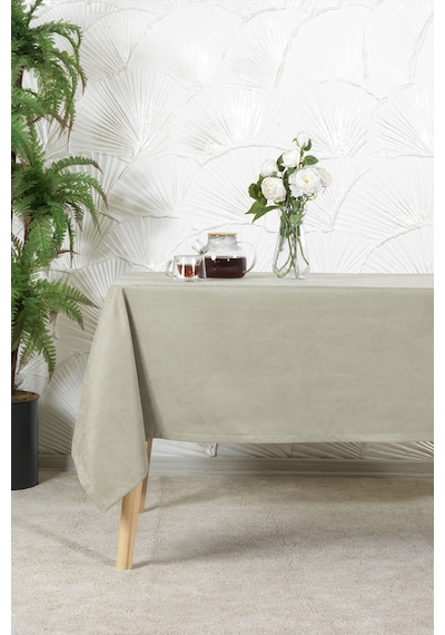 Elart Soft Masa Örtüsü Kadife Dikdörtgen 150x220 Cm Adaçayı Adaçayı