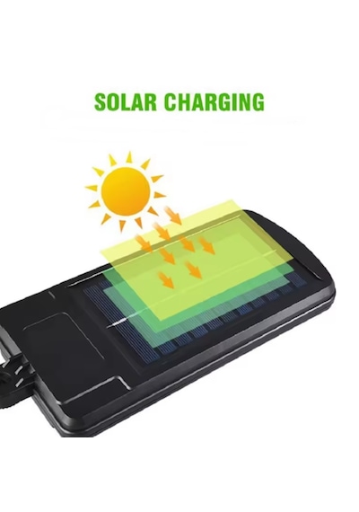 Solar 3 Modlu Cob Led Solar Güneş Enerjili Sokak Lambası Bahçe Aydınlatması 35cm X 11.5cm Beyaz