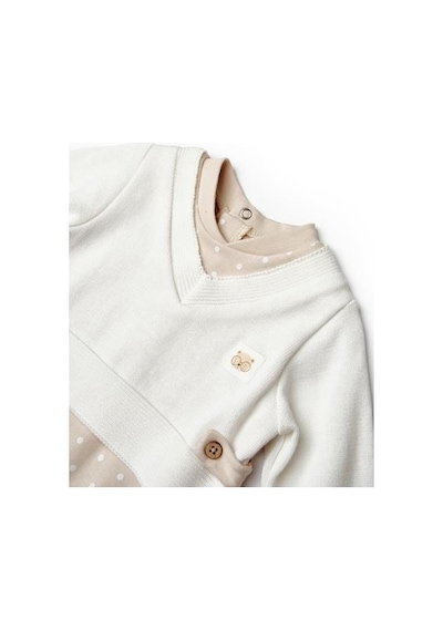 BabyCosy Organic Wear Babycosy Organik Tulum Patikli Ekru - Vizon Bej - Ekru