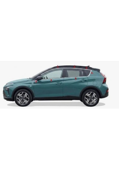 Hyundai Bayon 2020-2024 Tam Tur Cam Çerçeve Krom Seti 8 Prç Paslanmaz