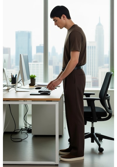Ersefa Erkek Slim Fit Çizgili Pantolon Günlük Şıklık Fonksiyonel Dayanık kahverengi