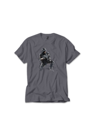 Call Of Duty Combatant Gri Tişört